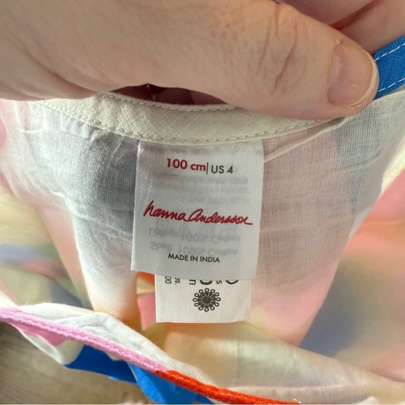 Hanna Andersson Multicolor Print Sundress size 4 - Picture 4 of 5